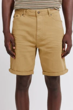 Bermuda 5 poches coupe slim d&eacute;lav&eacute;e