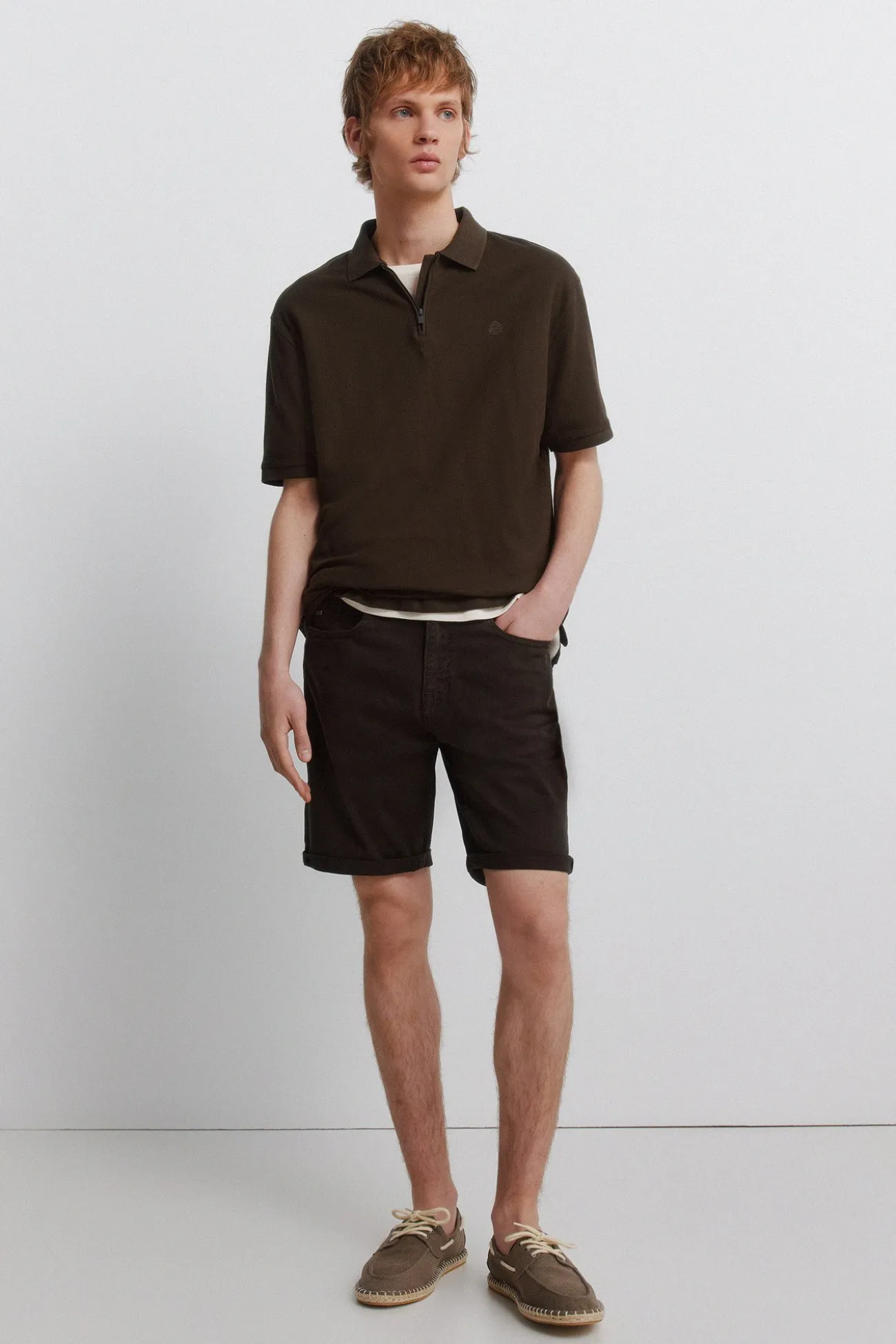 Bermuda 5 poches lavée slim fit