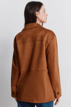 Blazer en daim synthétique