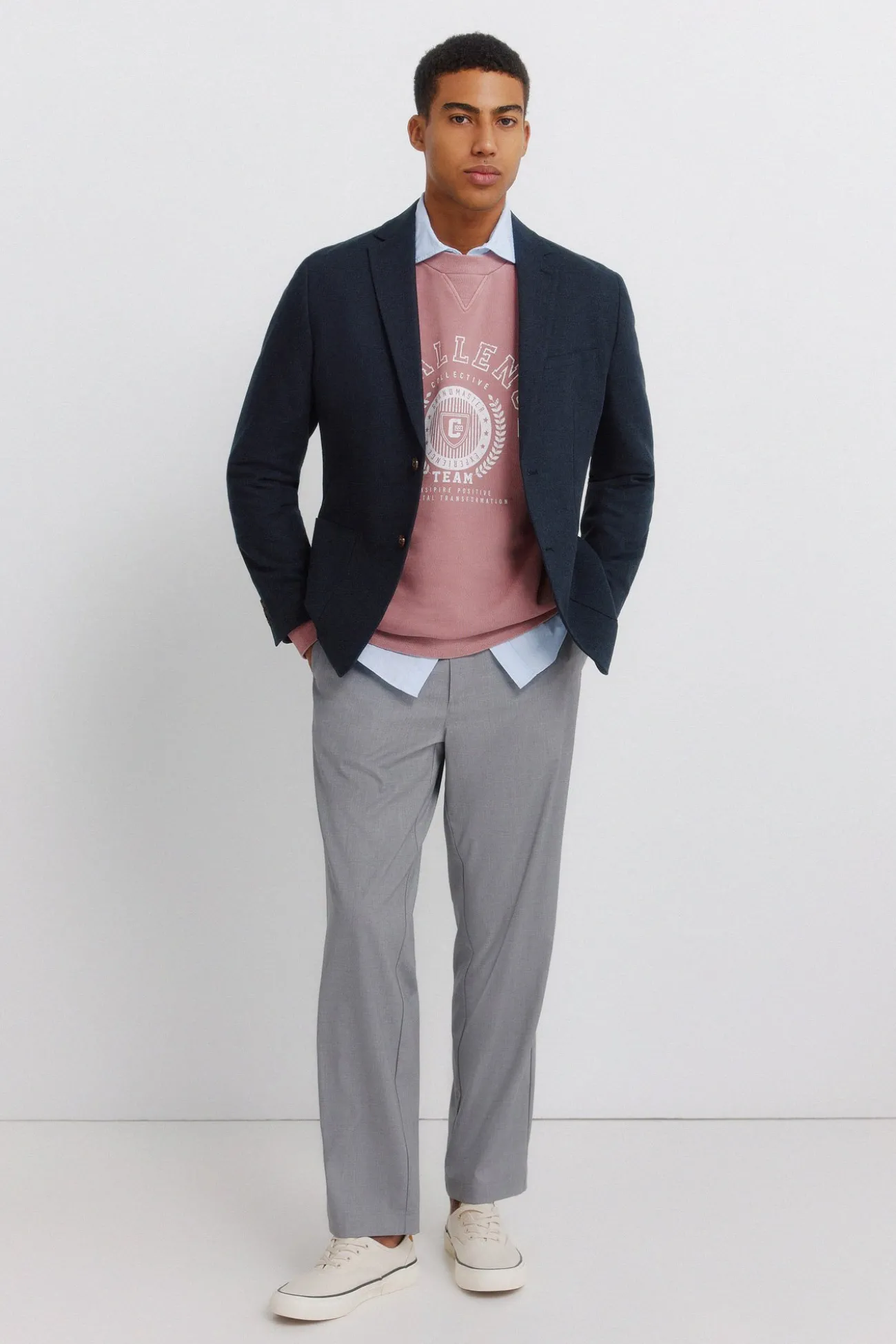 Blazer en lin et coton