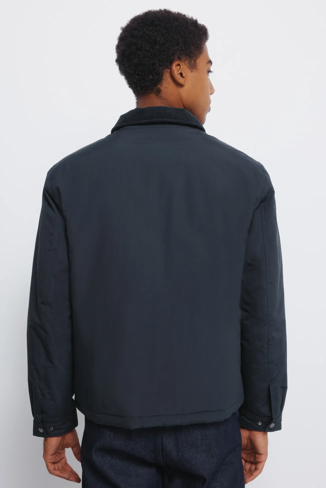 Blouson à col en velours côtelé