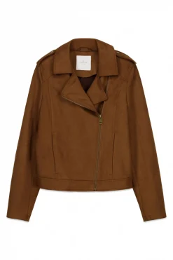 Blouson en daim avec passants