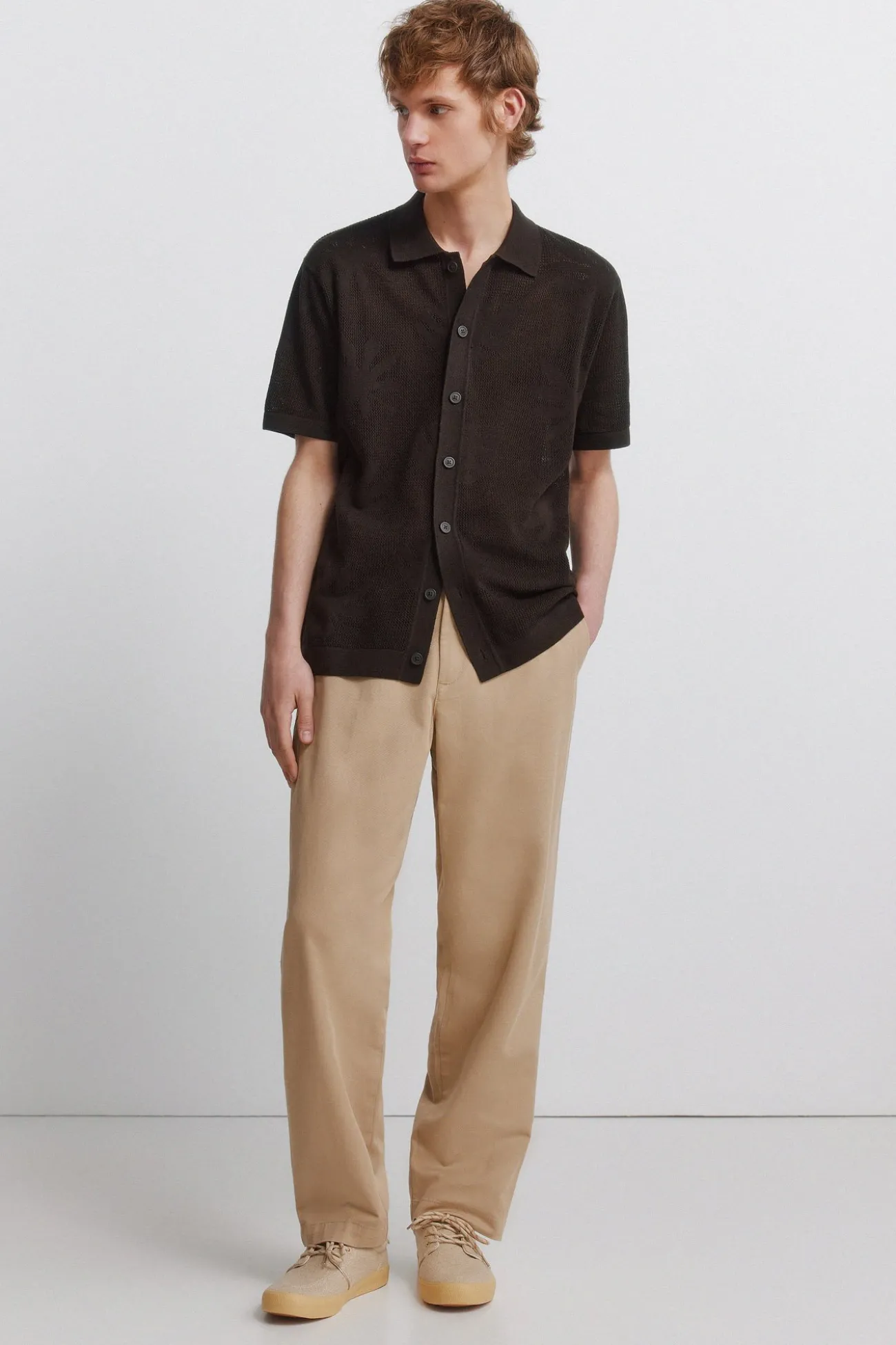 Cardigan à feuilles