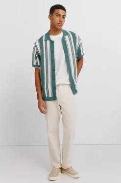 Cardigan &agrave; rayures &agrave; boutons