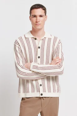 Cardigan &agrave; rayures fantaisie