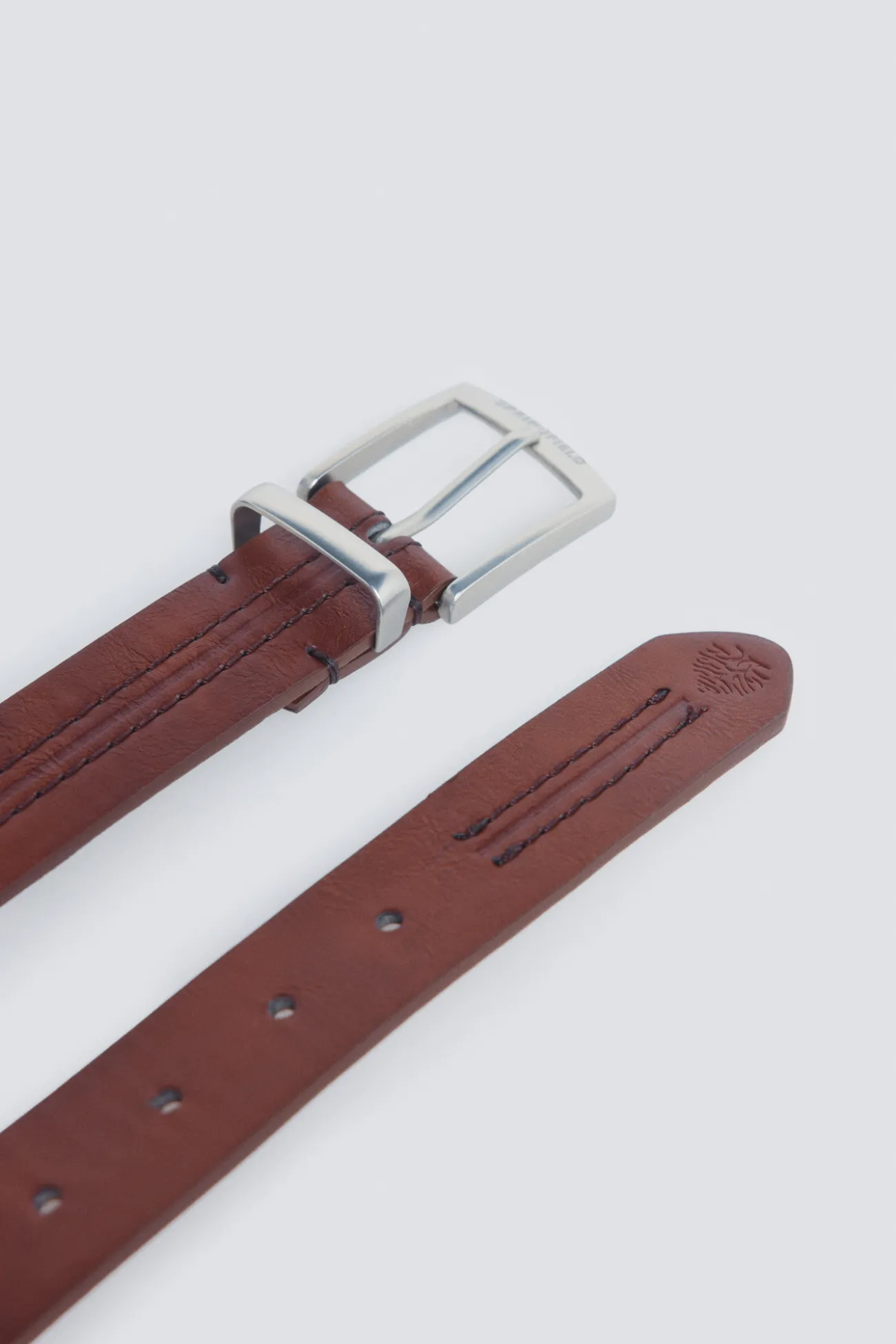 Ceinture effet cuir avec couture centrale