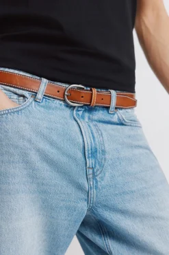 Ceinture effet cuir surpiquée