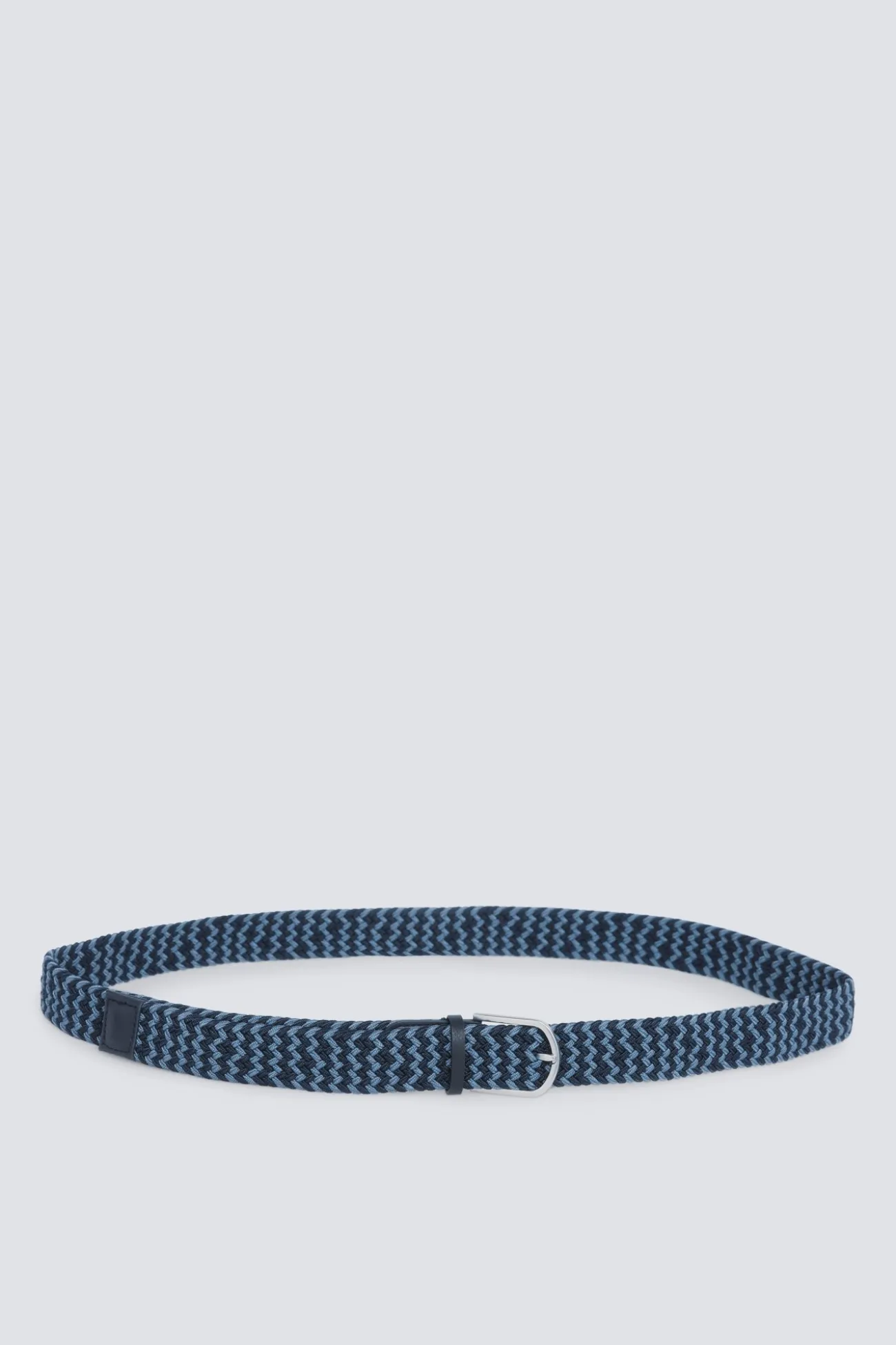 Ceinture tressée à zigzag contrastant