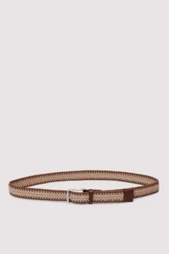 Ceinture tressée bicolore
