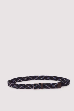 Ceinture tressée multicolore