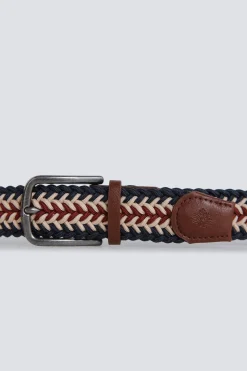 Ceinture tressée tricolore