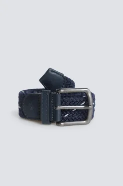 Ceinture tress&eacute;e unie avec croix contrastante