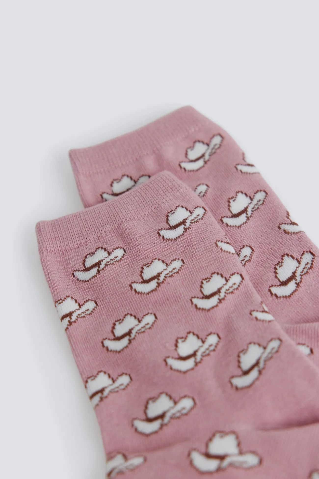 Chaussette longue à motifs chapeaux