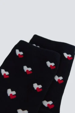Chaussettes longues &agrave; c&oelig;urs