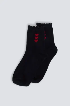 Chaussettes longues &agrave; c&oelig;urs