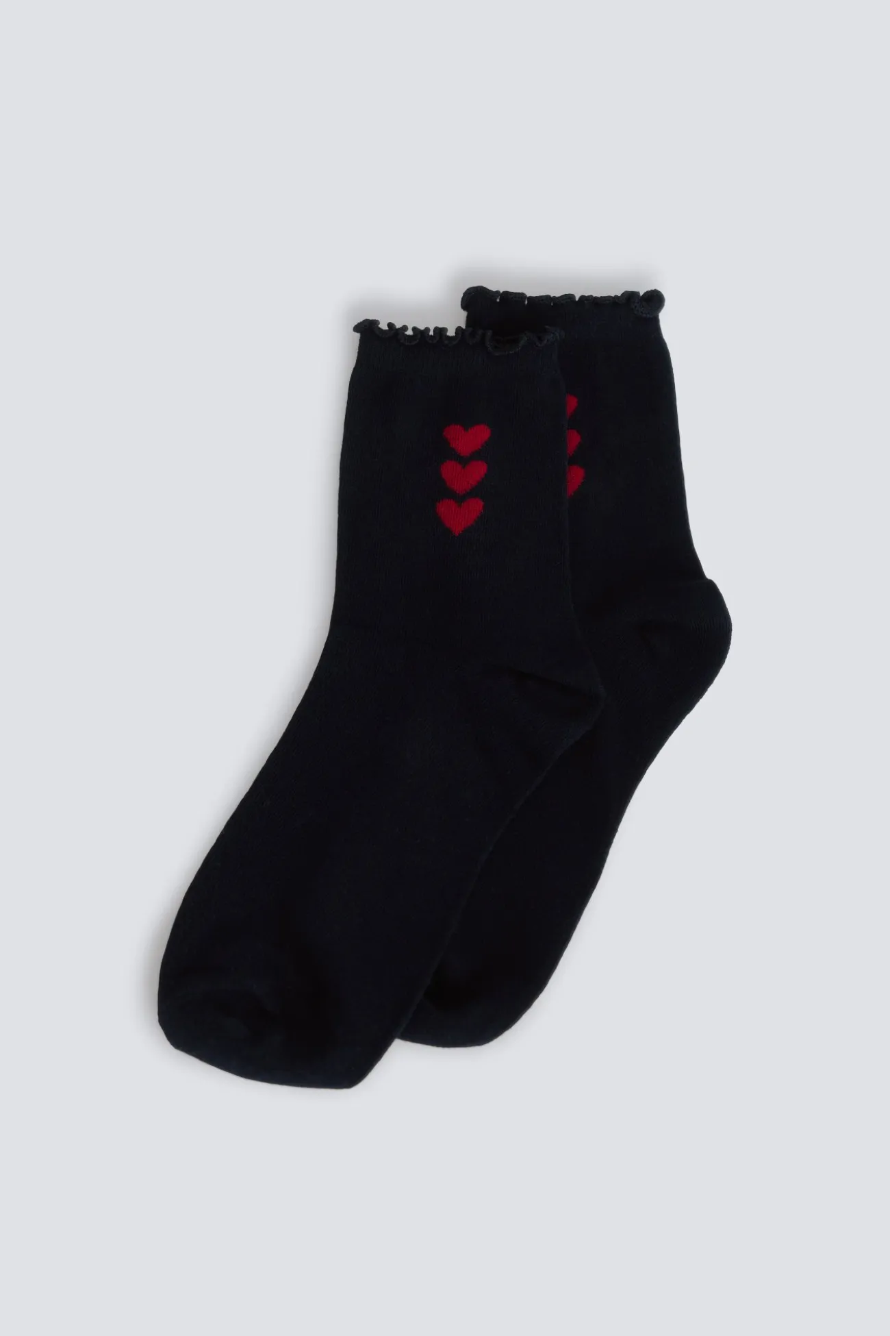 Chaussettes longues à cœurs