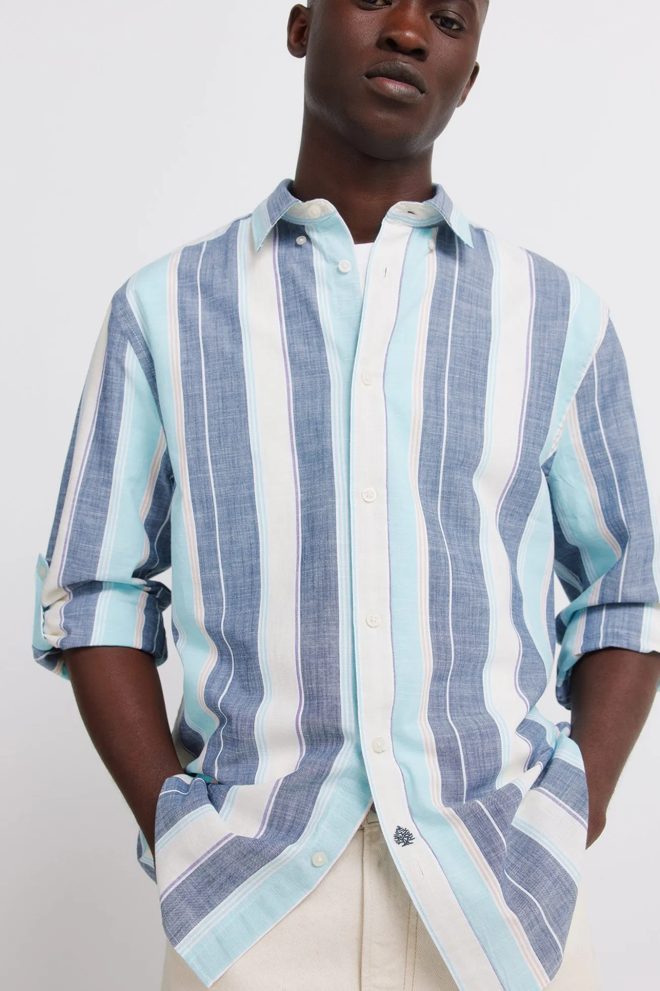 Chemise à rayures en coton