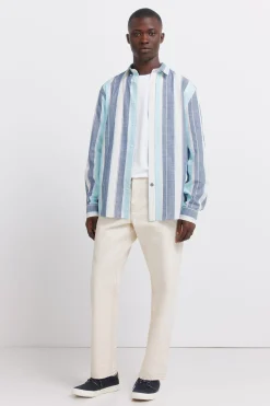 Chemise à rayures en coton
