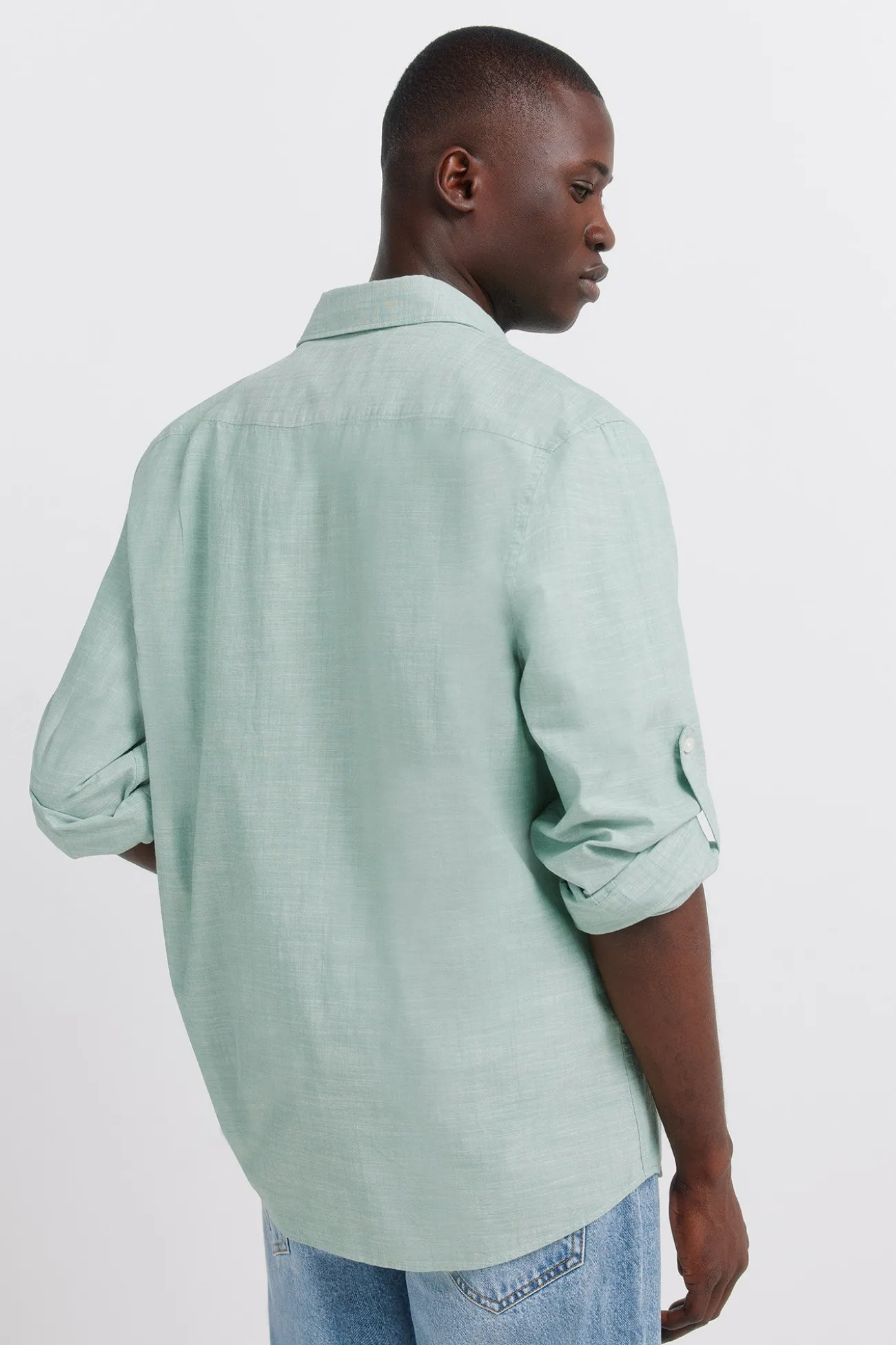 Chemise en coton flammé