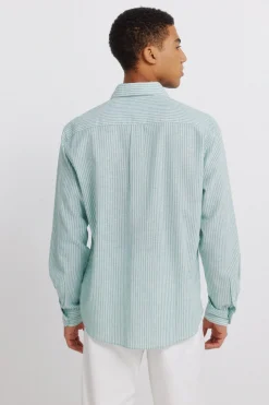Chemise en lin à rayures