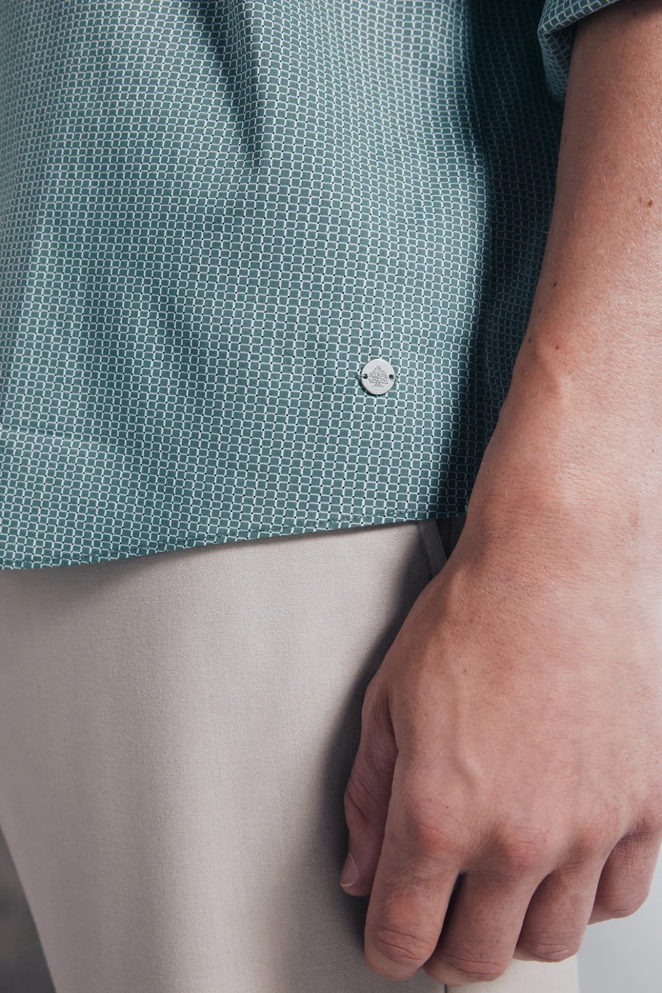 Chemise en popeline micro- imprimé