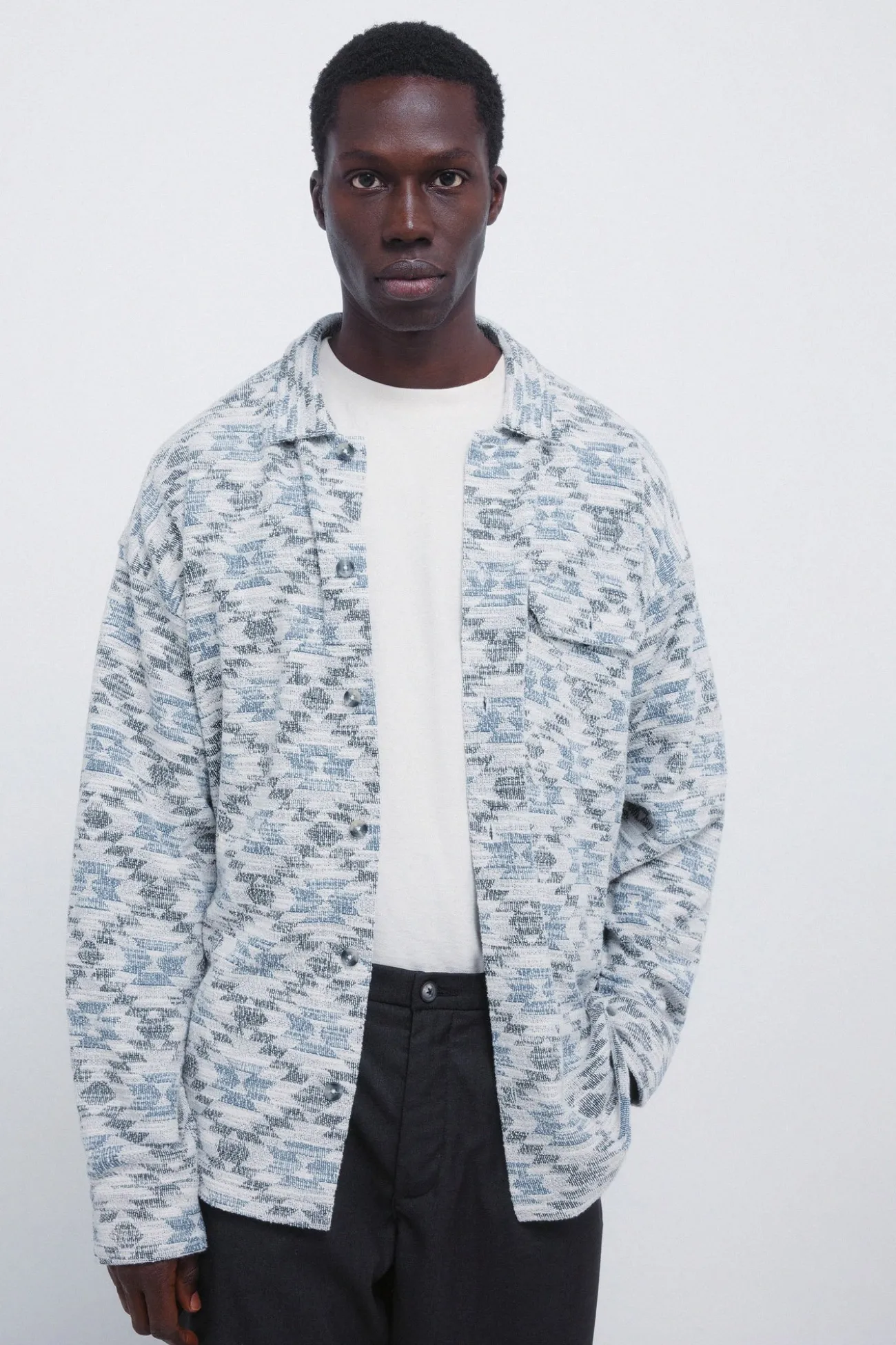 Chemise jacquard ethnique