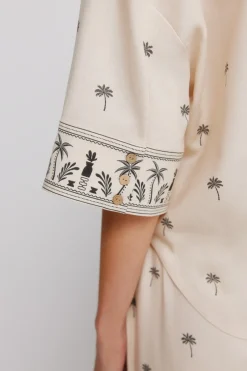 Chemise manches courtes imprimée oversize