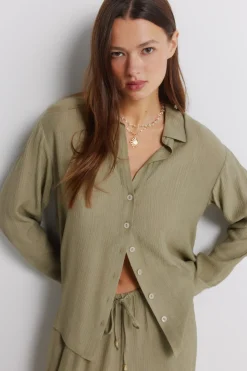 Chemise manches longues à rayures
