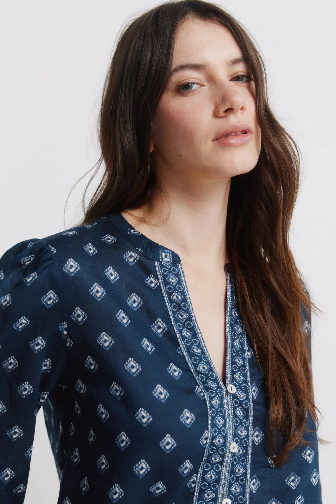 Chemise manches longues imprimée