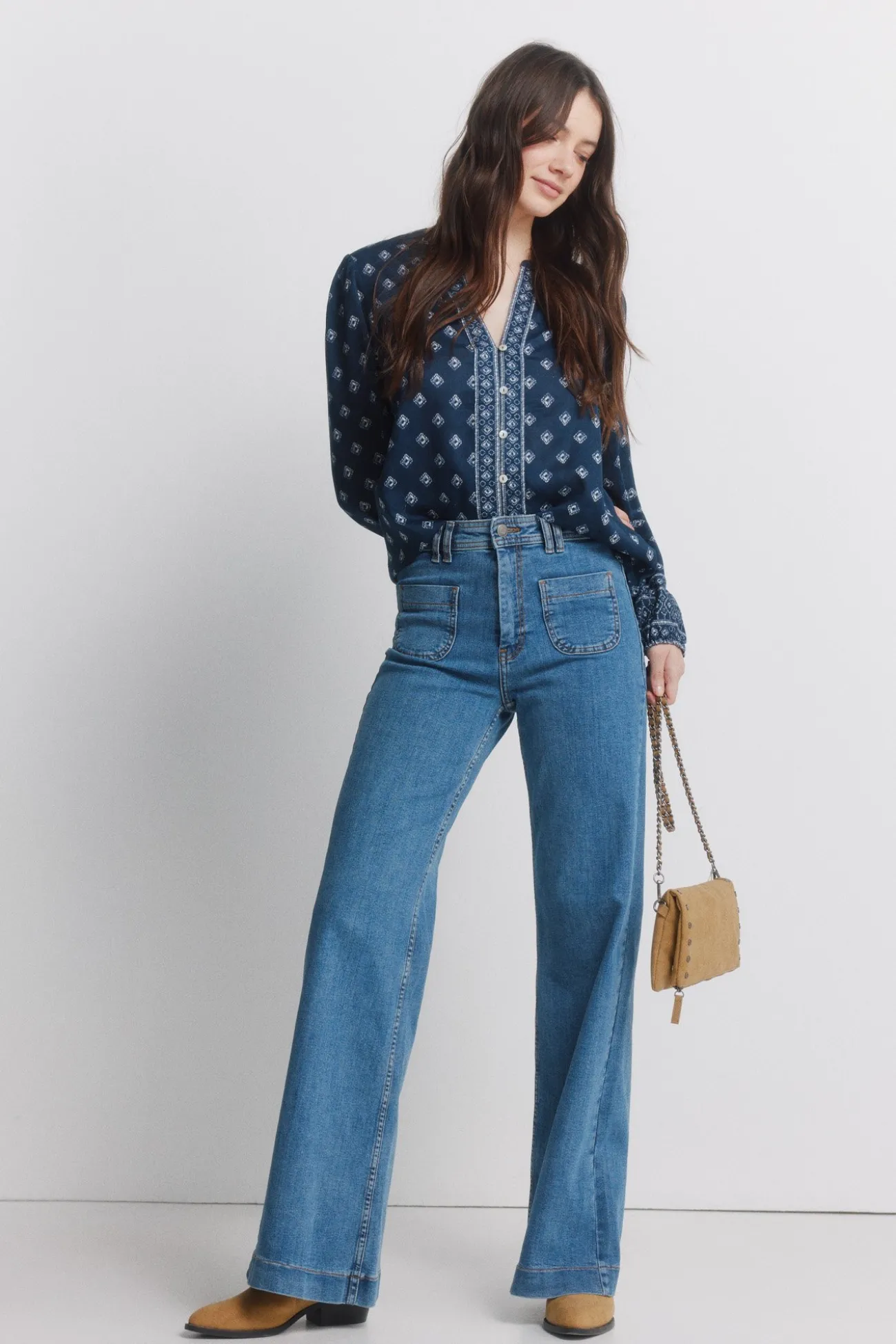 Chemise manches longues imprimée