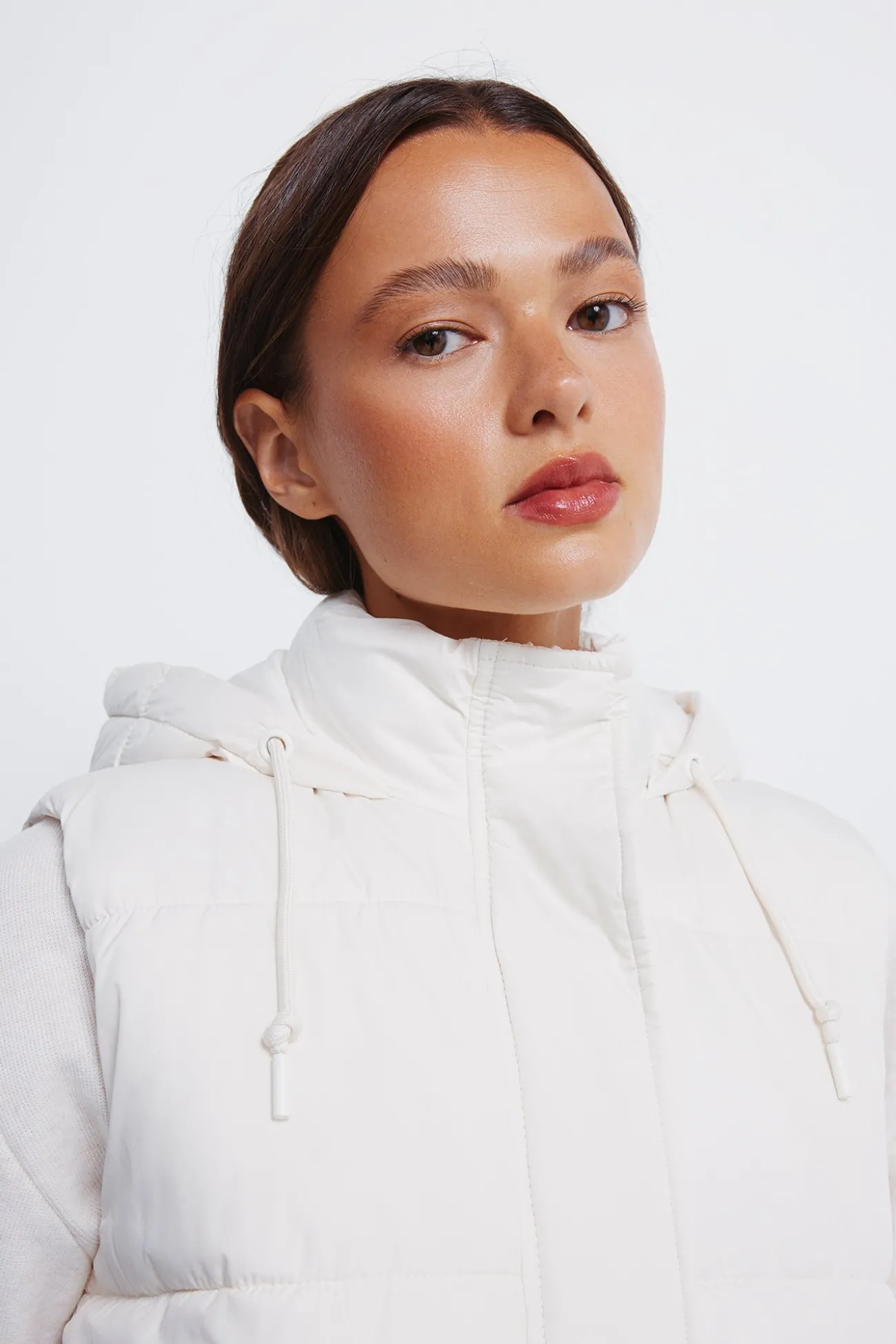 Gilet à capuche en polyester recyclé