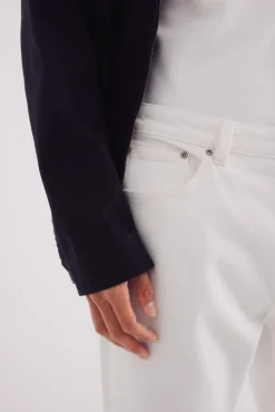 Jeans blanc coupe droite