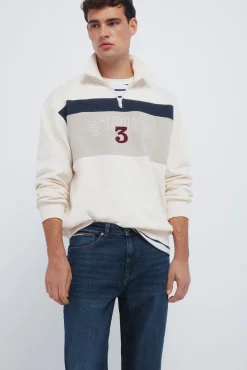 Jeans coupe r&eacute;guli&egrave;re d&eacute;lav&eacute; fonc&eacute;