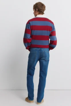 Jeans coupe slim d&eacute;lav&eacute; moyen