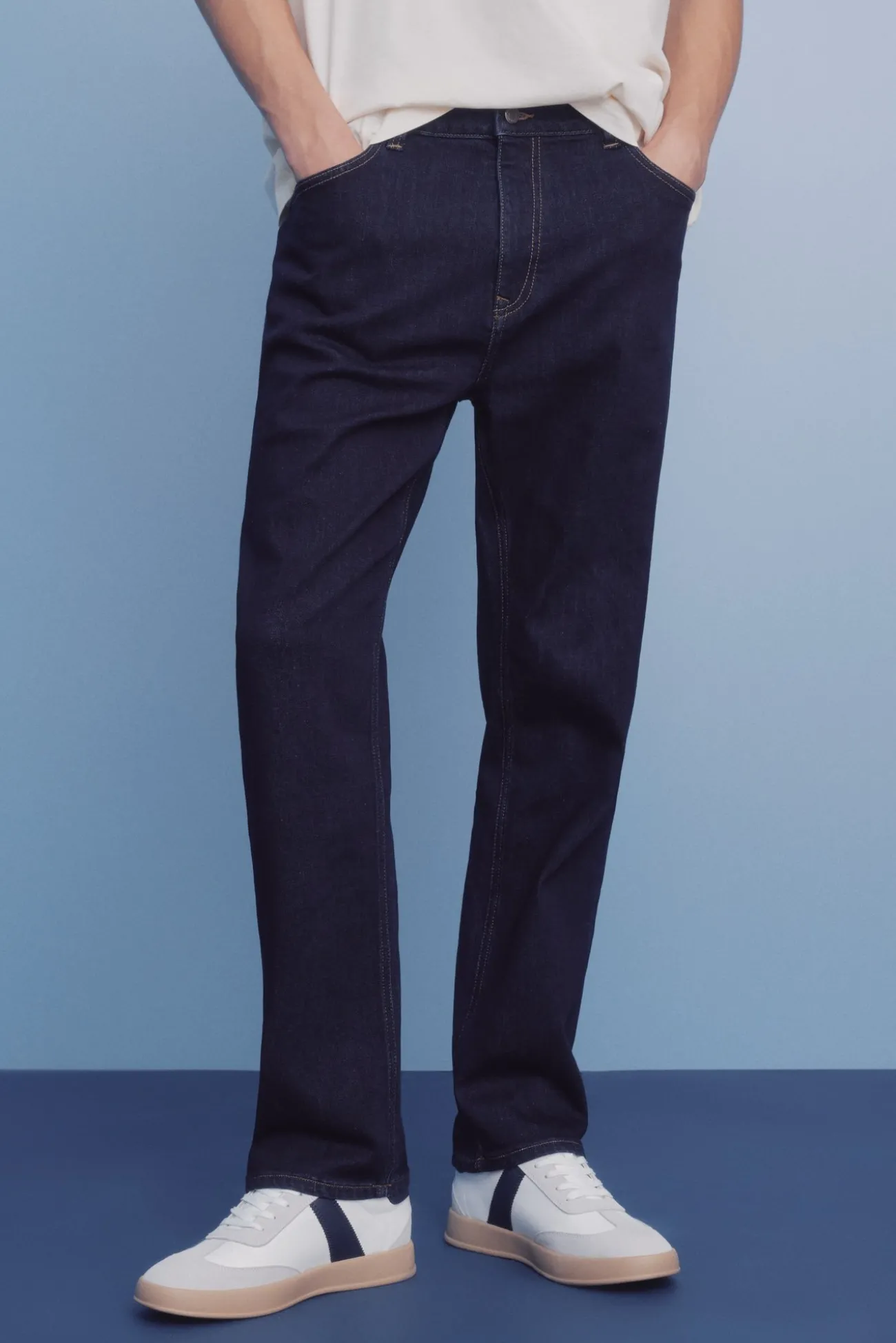Jeans lavé désencollé