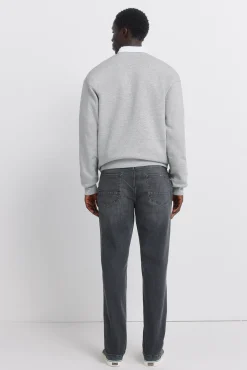 Jeans noir d&eacute;lav&eacute; slim fit