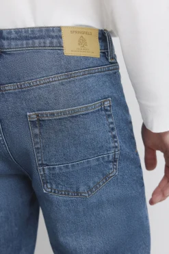 Jeans slim d&eacute;lavage fonc&eacute; moyen