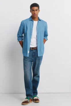 Jeans surtint coupe droite