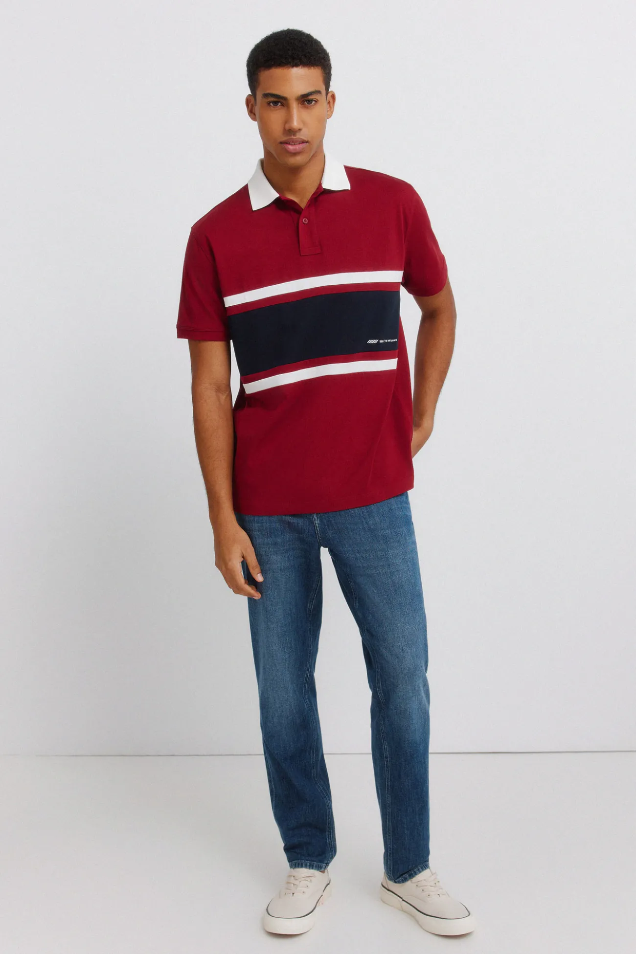 Jeans ultra-léger délavé foncé slim fit