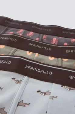 Lot de 3 boxers animaux marins