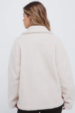 Manteau en peau de mouton à double boutonnage