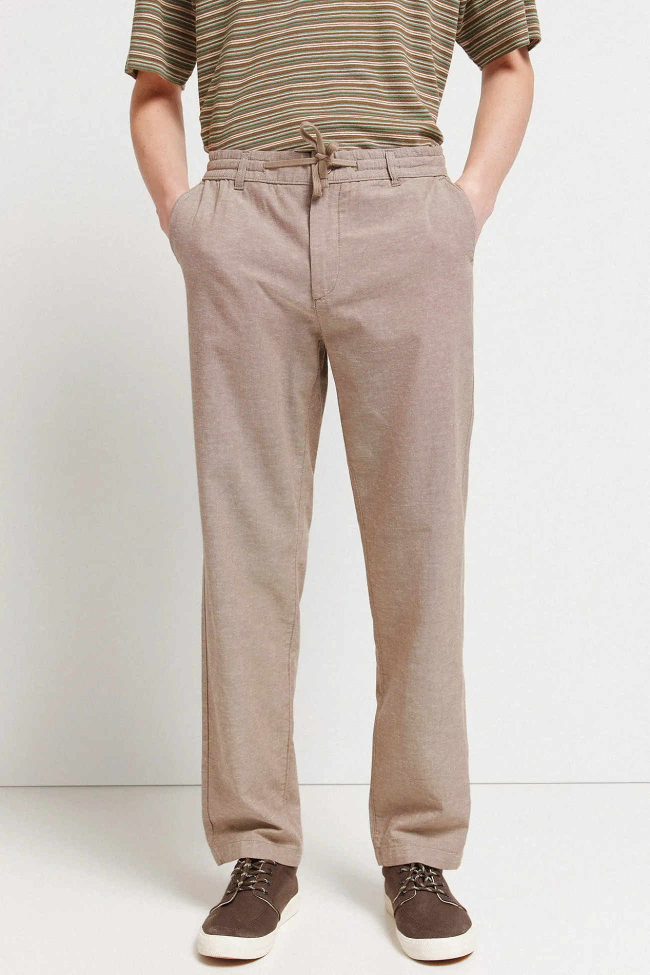 Pantalon chino comfort fit en lin