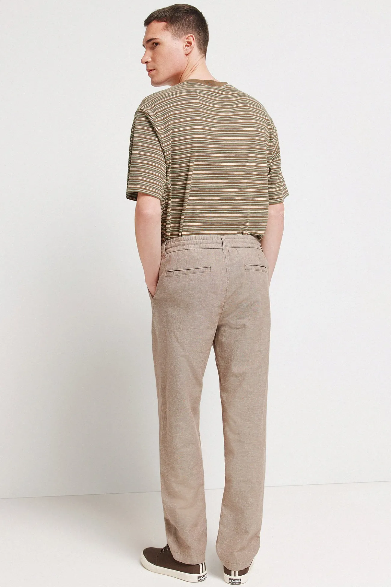Pantalon chino comfort fit en lin