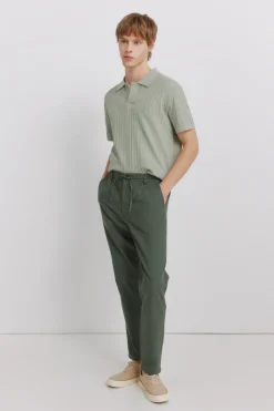 Pantalon chino comfort fit en lin