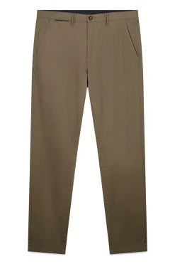 Pantalon chino micro-imprim&eacute; coupe slim