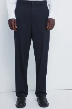 Pantalon rayures coupe droite