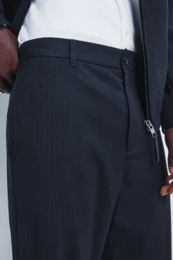 Pantalon rayures coupe droite