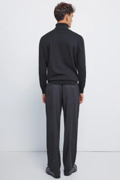 Pantalon rayures coupe droite