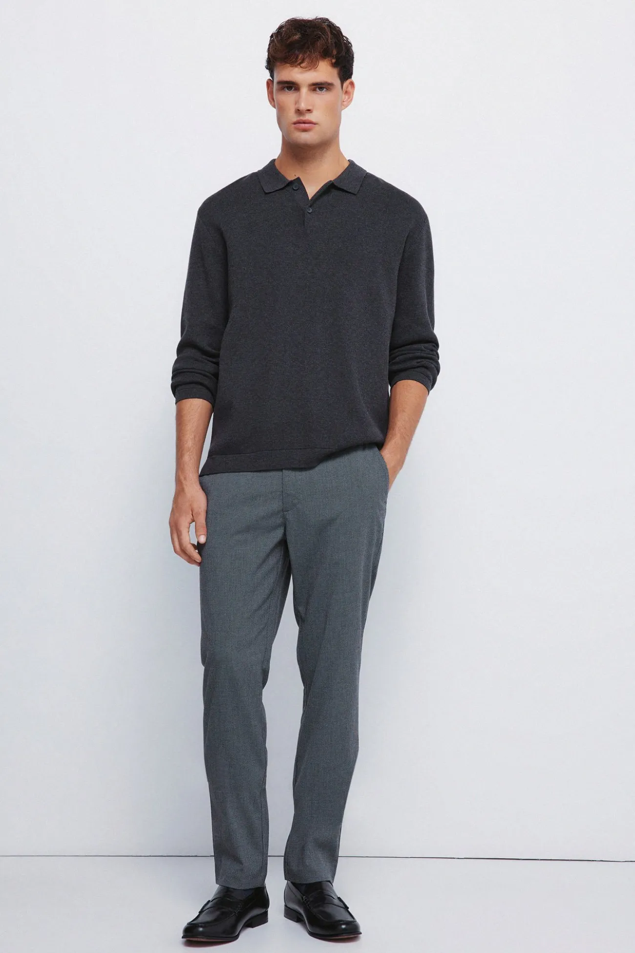 Pantalon slim fit structuré