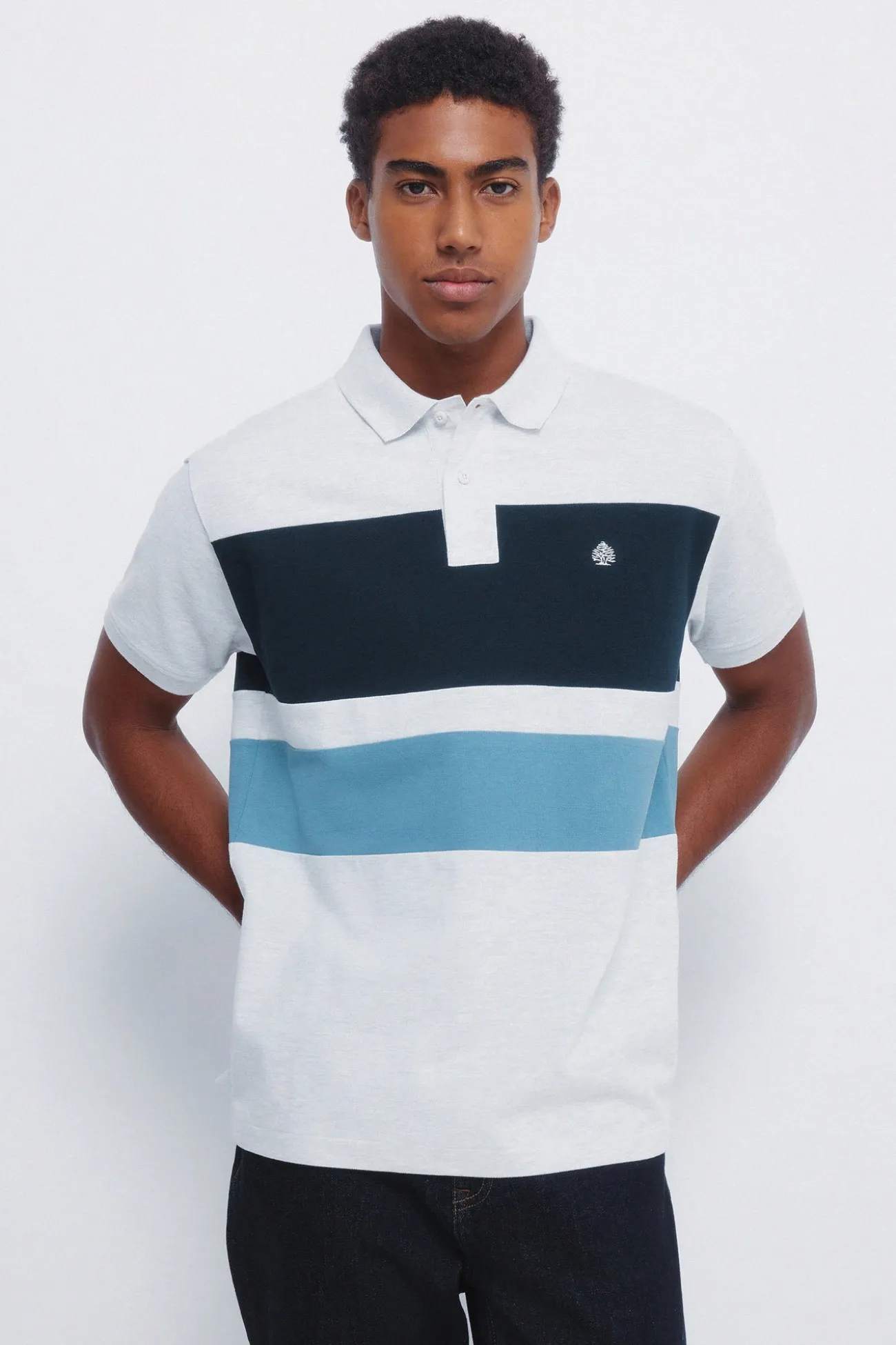 Polo piqué color block piqué classique